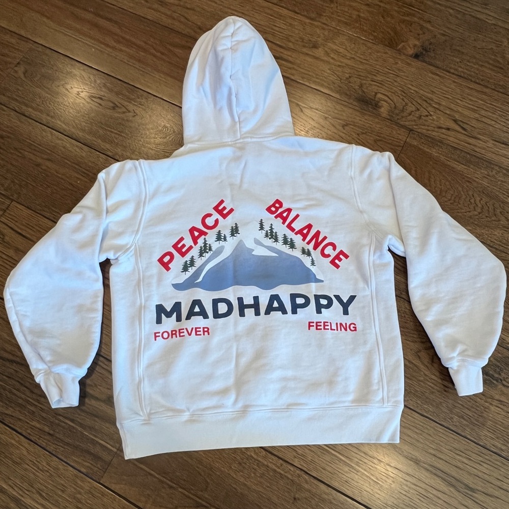 Mad Happy limited edition hoodie sold at Aspen pop-up